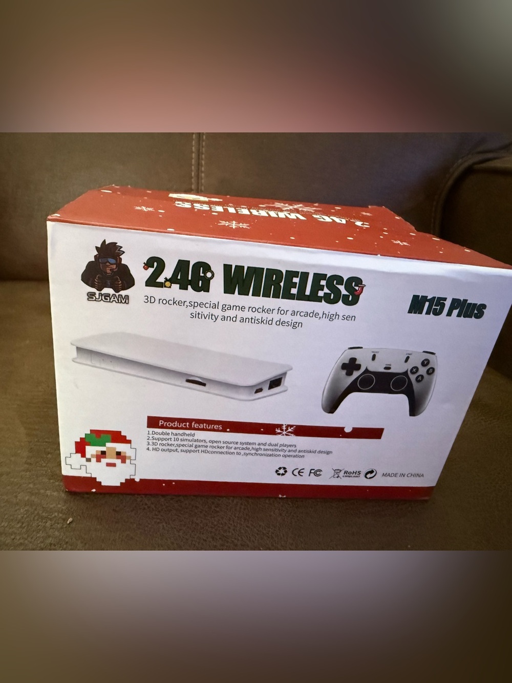 SJGAM M15 Plus Retro Video Game Console White 4K HDMI 2.4G Wireless Controllers